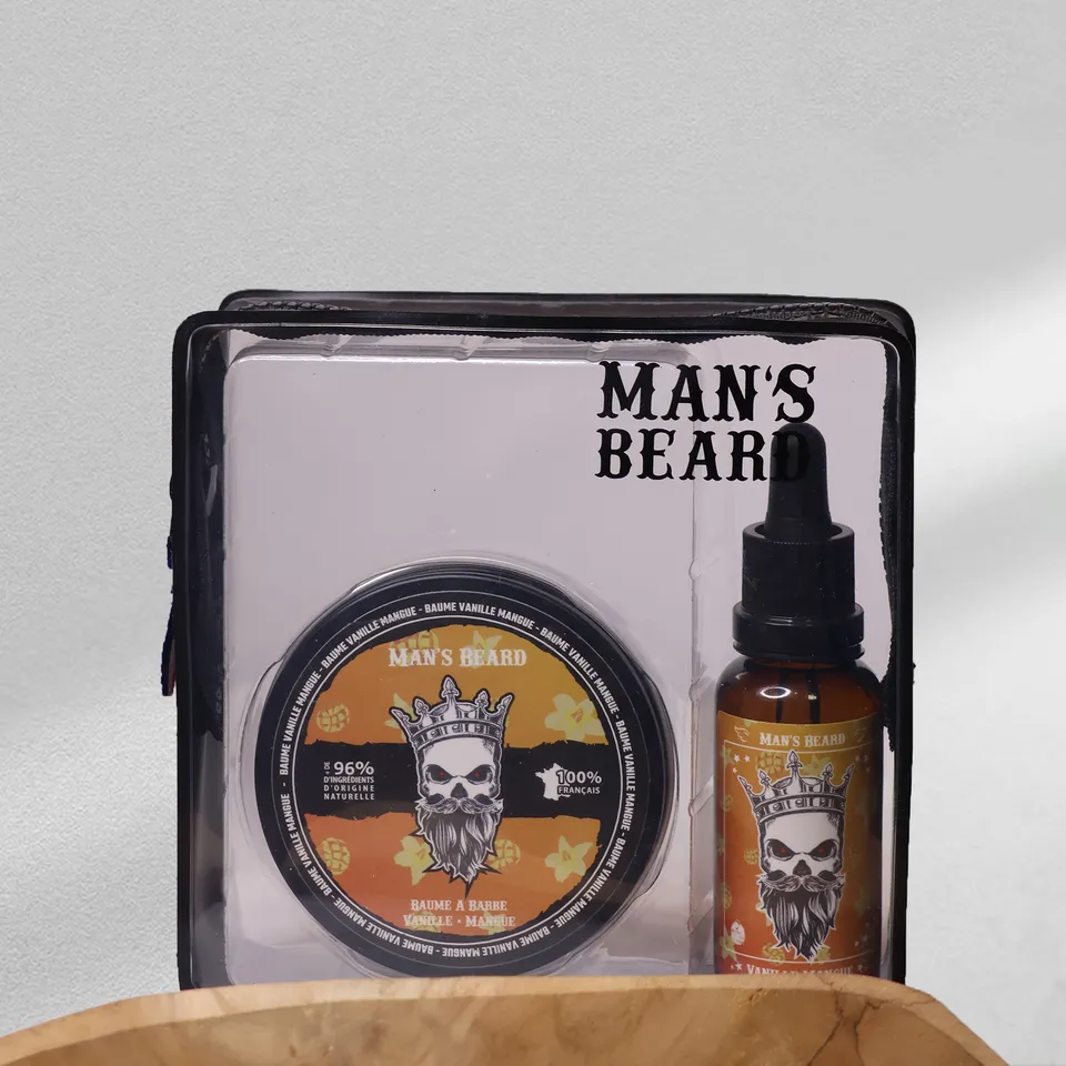 man-s-beard-trousse-duo-huile-baume-vanille-mangue image 1