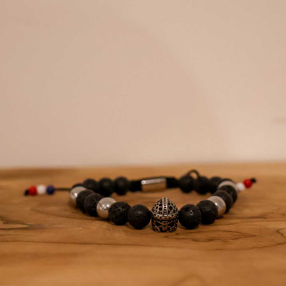 man-s-beard-bracelet-gladiator-bijou-perles-homme-sobre image 1