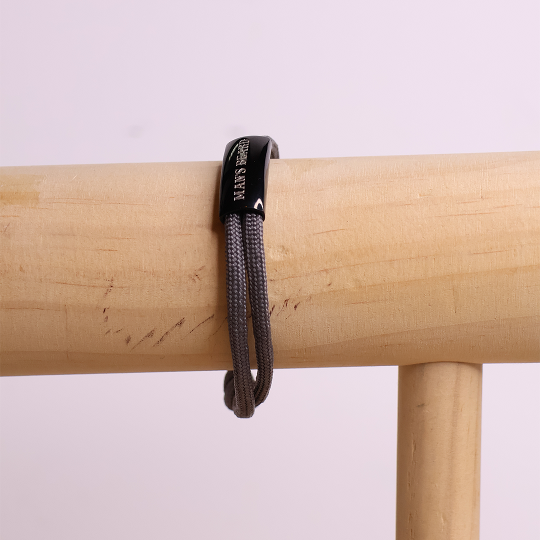 man-s-beard-bracelet-harmonie-gris-ajustable-cordons image 2