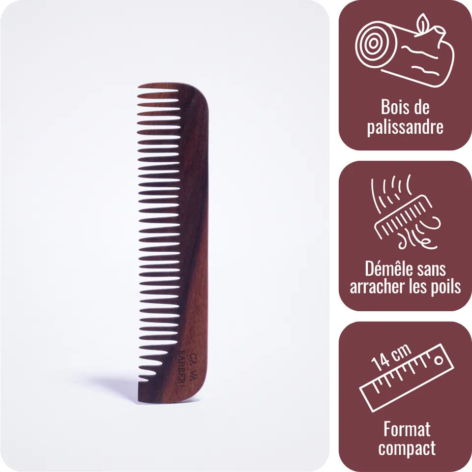 a-va-barber-peigne-barbe-et-cheveux-bois-palissandre-poche image 1