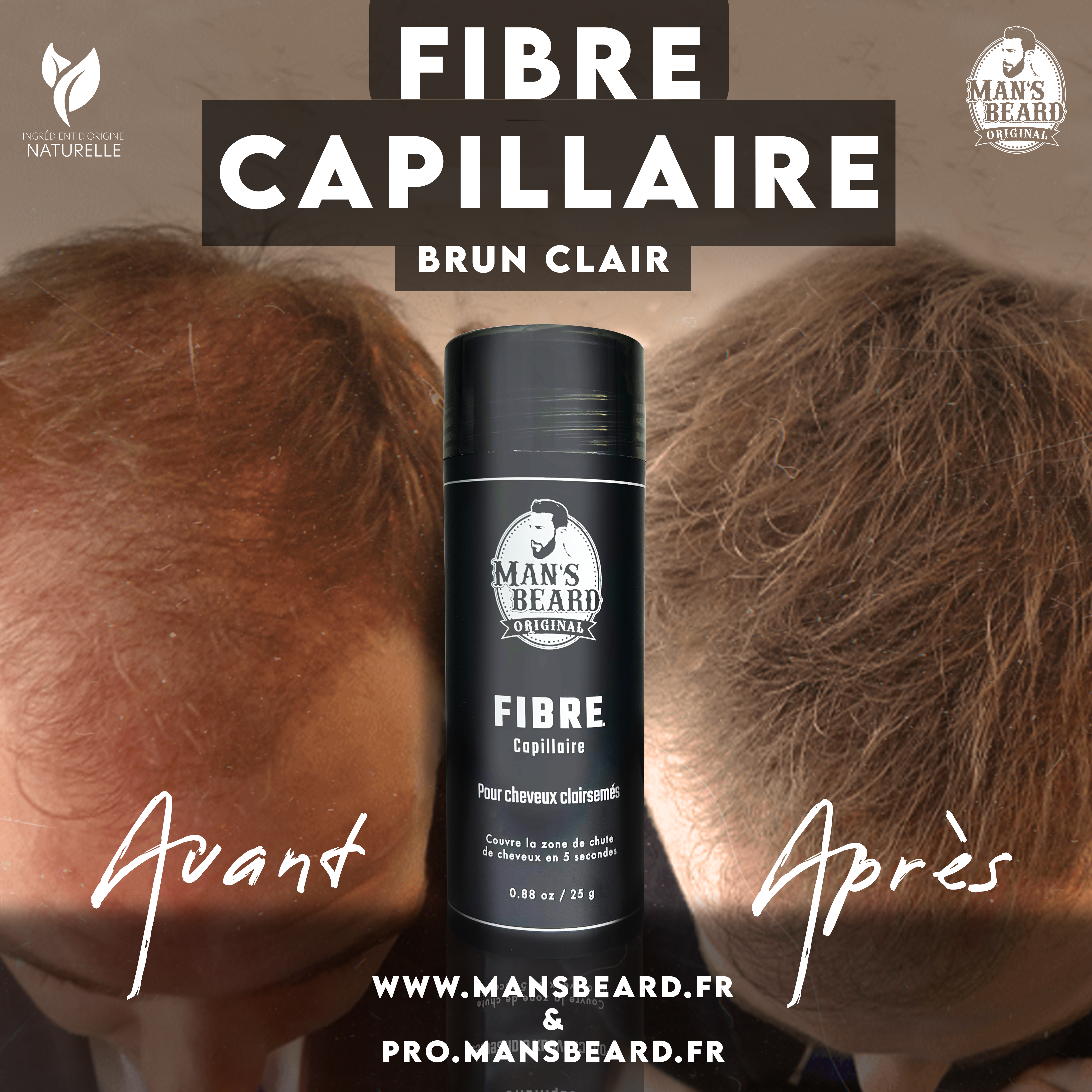 man-s-beard-fibre-capillaire-poudre-ch-tain-clair-25g image 3