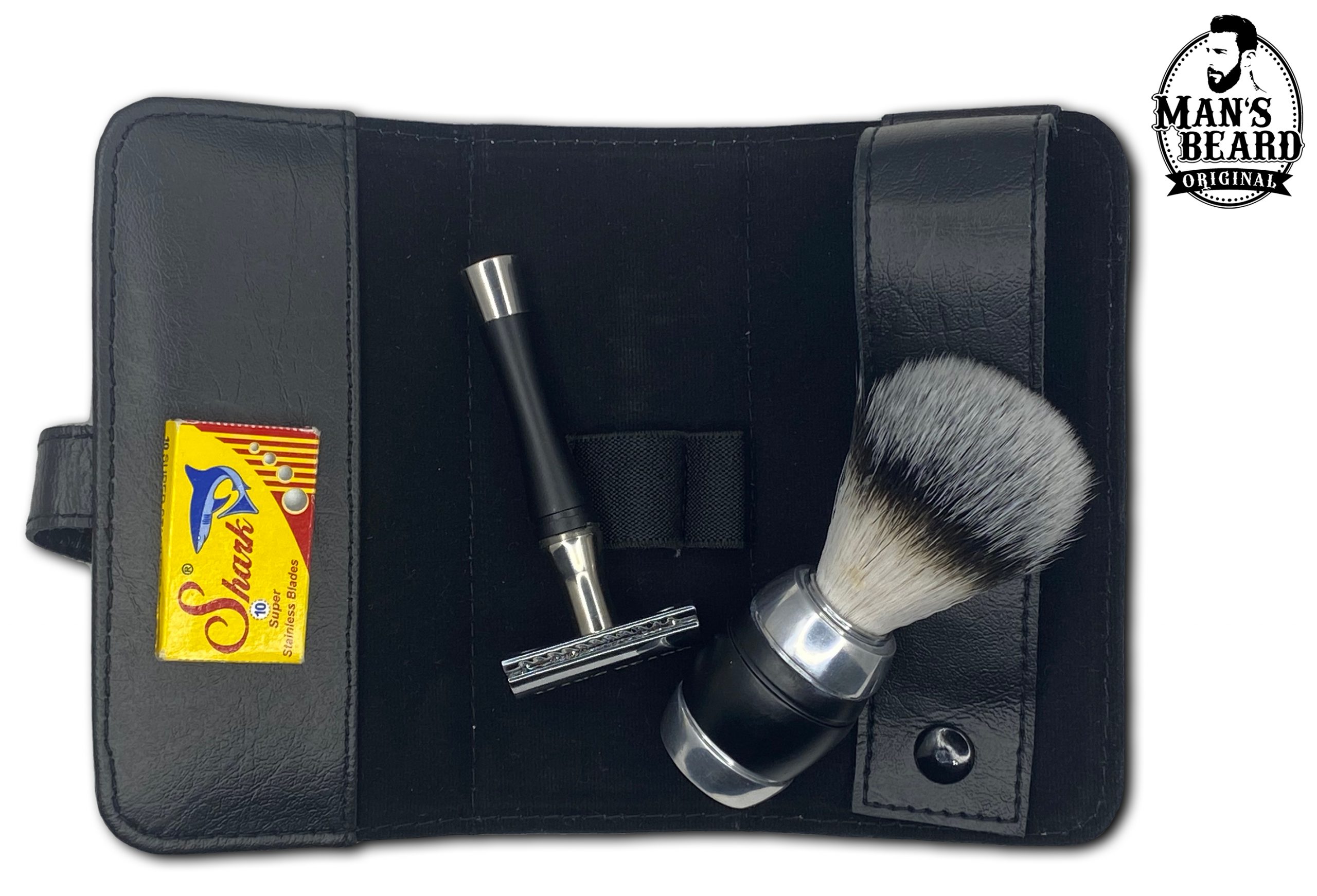 man-s-beard-dark-kit-rasoir-s-curit-blaireau-rasage image 4