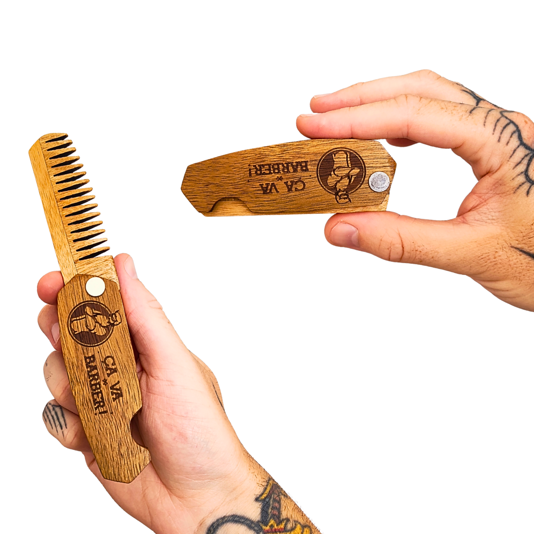 a-va-barber-peigne-barbe-pliable-noyer-poche image 2