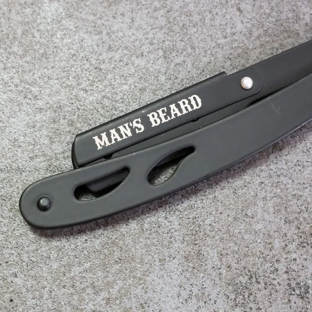 man-s-beard-shavette-pro-barber-rasoir-noire-5-lames image 1