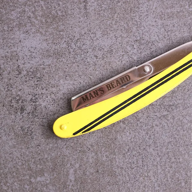 man-s-beard-shavette-jaune-rasoir-barbe-5-lames-trousse image 1