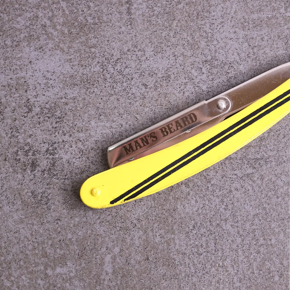 man-s-beard-shavette-jaune-rasoir-barbe-5-lames-trousse image 1