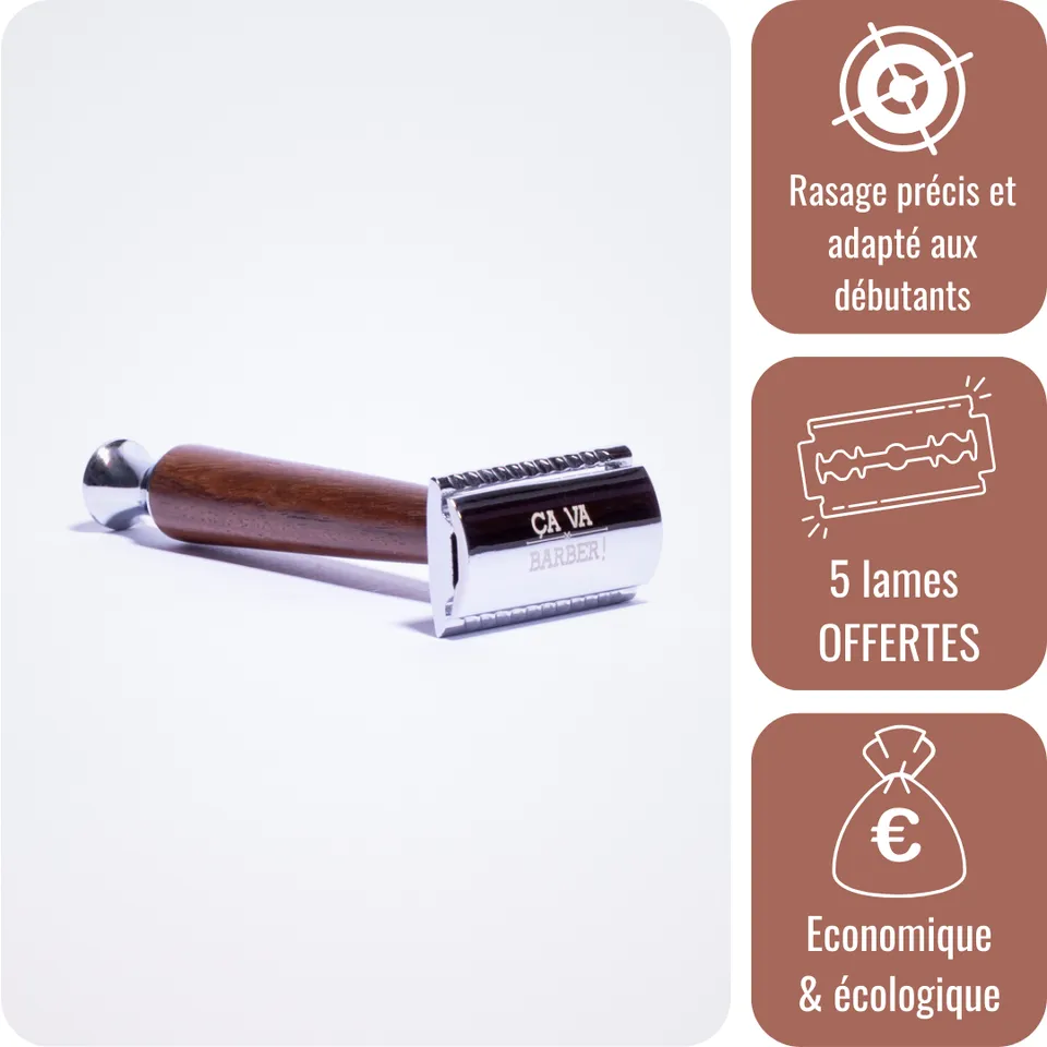 a-va-barber-sans-odeur-rasoir-de-s-ret-manche-r-sine-bois image 1