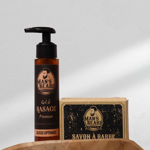 man-s-beard-duo-gel-de-rasage-premium-savon-exfoliant-visage image 1