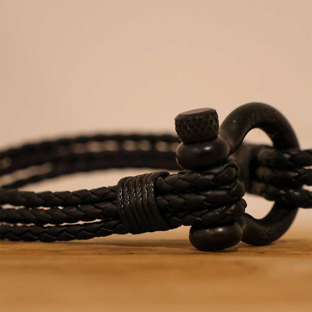 man-s-beard-duo-bracelet-black-touch-19cm-tress-noir image 2