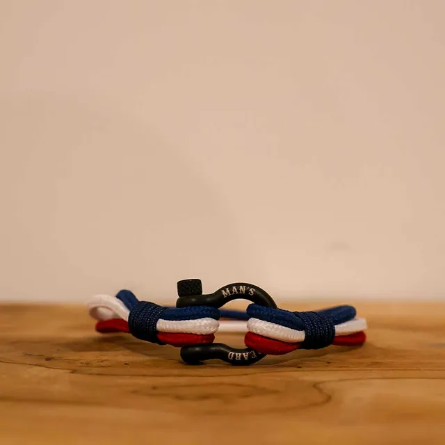man-s-beard-french-touch-bracelet-noir-ajustable image 1