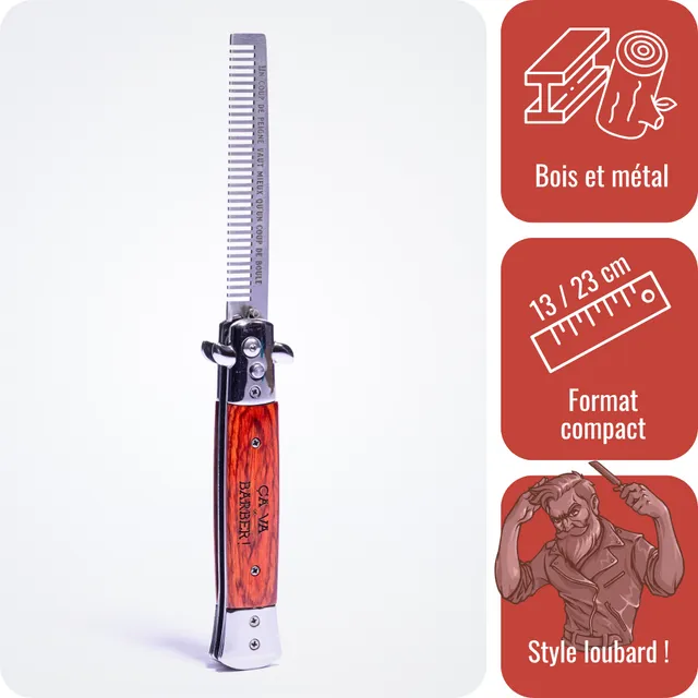 a-va-barber-r-guli-re-peigne-cran-d-arr-t-cheveux-bois image 1