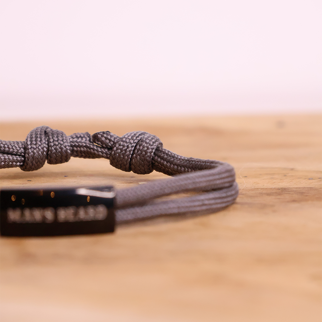 man-s-beard-bracelet-harmonie-gris-ajustable-cordons image 3