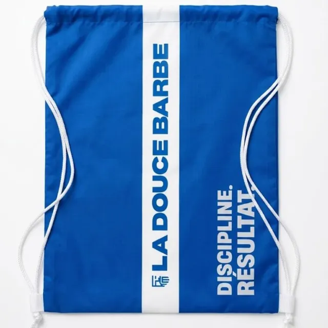 la-douce-barbe-sac-de-sport-waterproof-nylon-bleu image 1