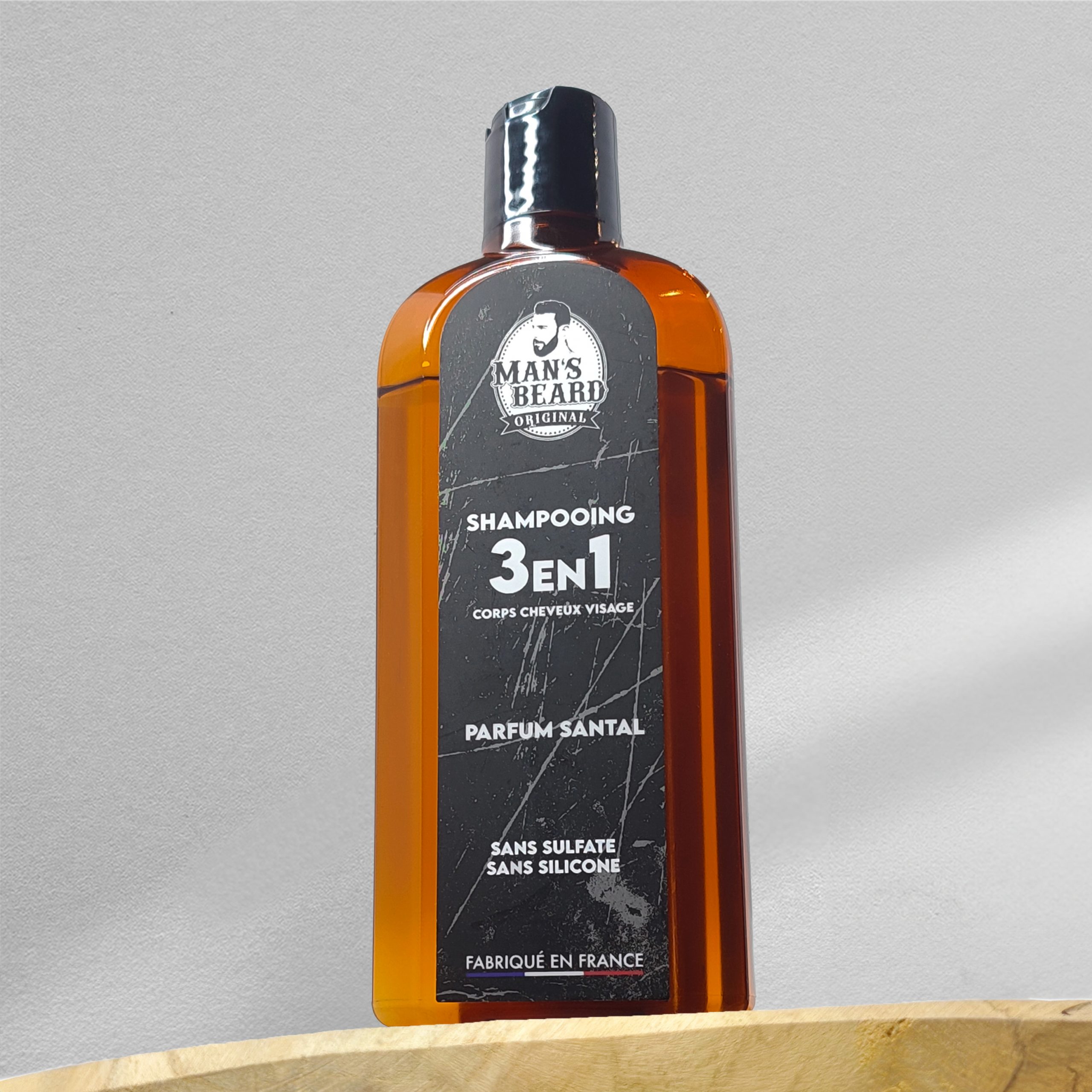 man-s-beard-shampooing-liquide-3-en-1-santal-250ml-hydratant image 1