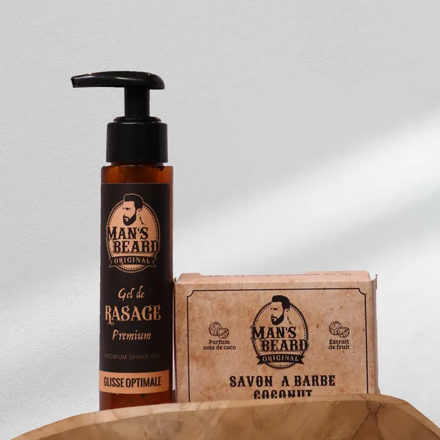 man-s-beard-duo-gel-rasage-savon-exfoliant-coconut image 1