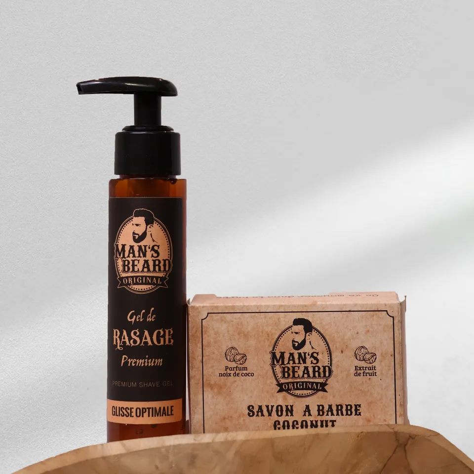 man-s-beard-duo-gel-rasage-savon-exfoliant-coconut image 1