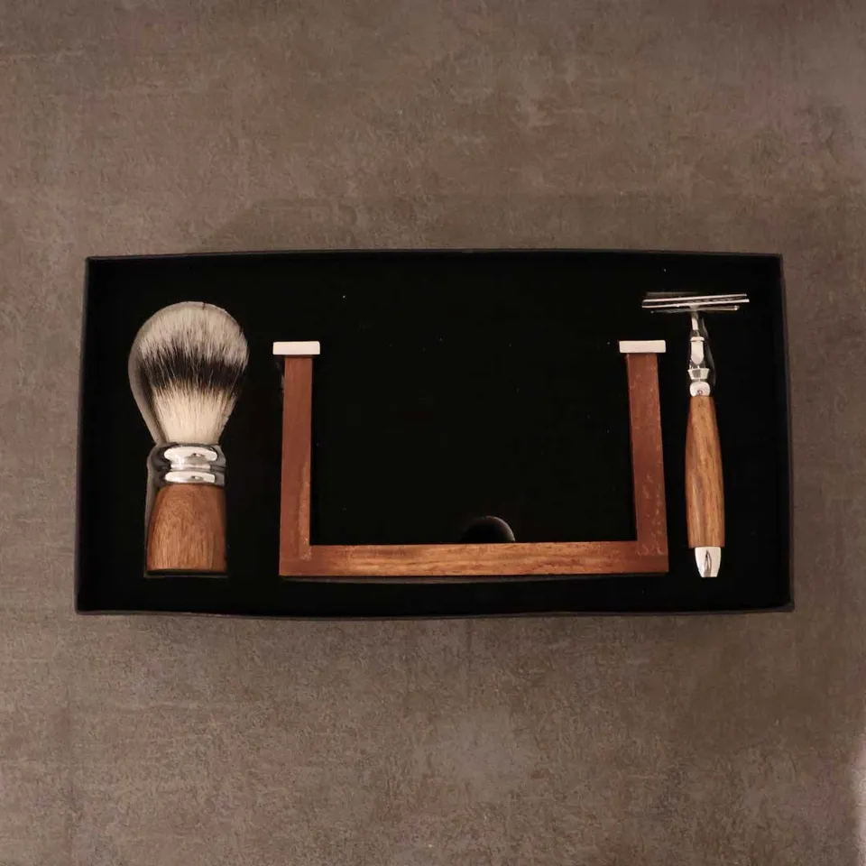 man-s-beard-kit-rasoir-carr-coffret-rasage-bois image 1