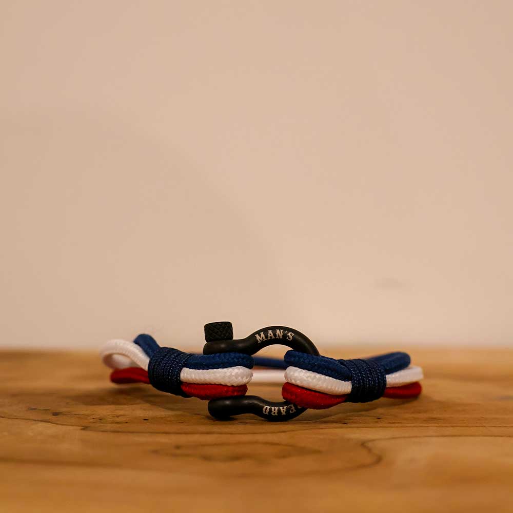 man-s-beard-french-touch-bracelet-noir-ajustable image 1