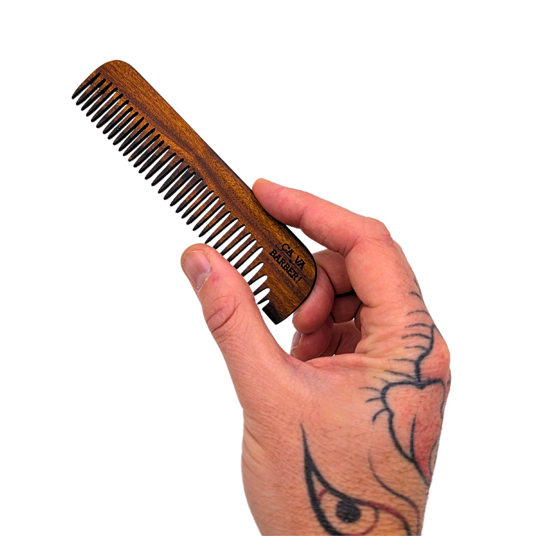 a-va-barber-peigne-barbe-et-cheveux-bois-palissandre-poche image 2