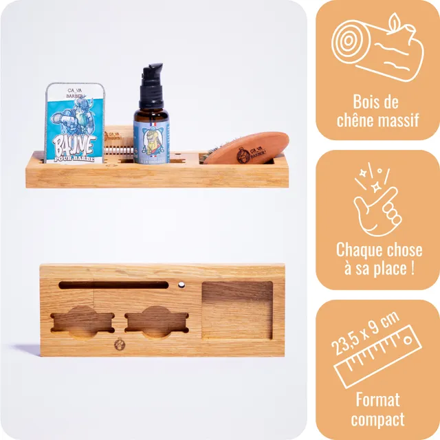 a-va-barber-socle-rangement-barbe-ch-ne-massif-fait-main image 1