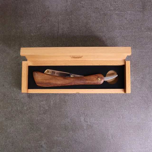man-s-beard-shavette-bois-coffret-luxe-rasoir image 1