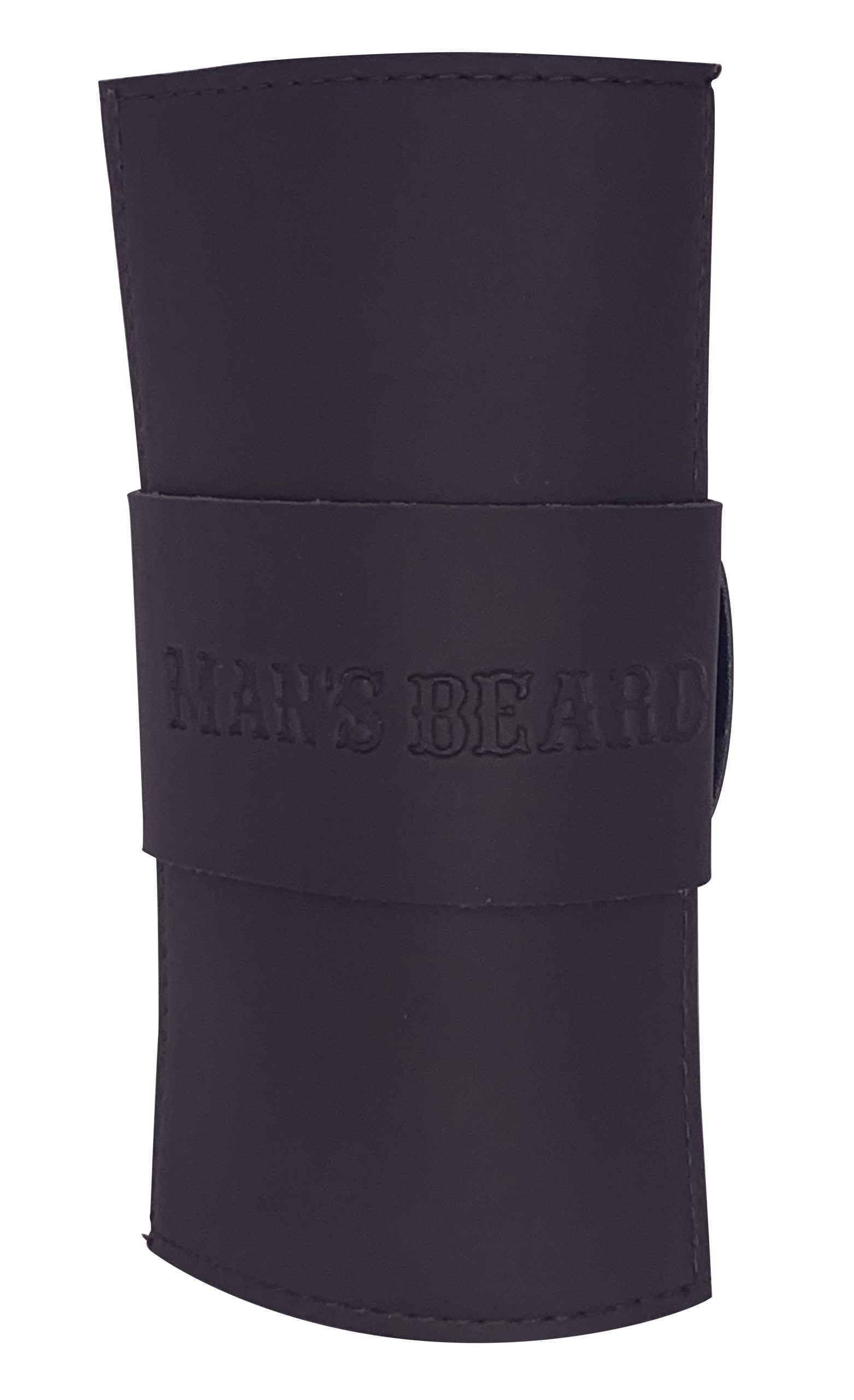 man-s-beard-kit-wallet-marron-shavette-blaireau image 3