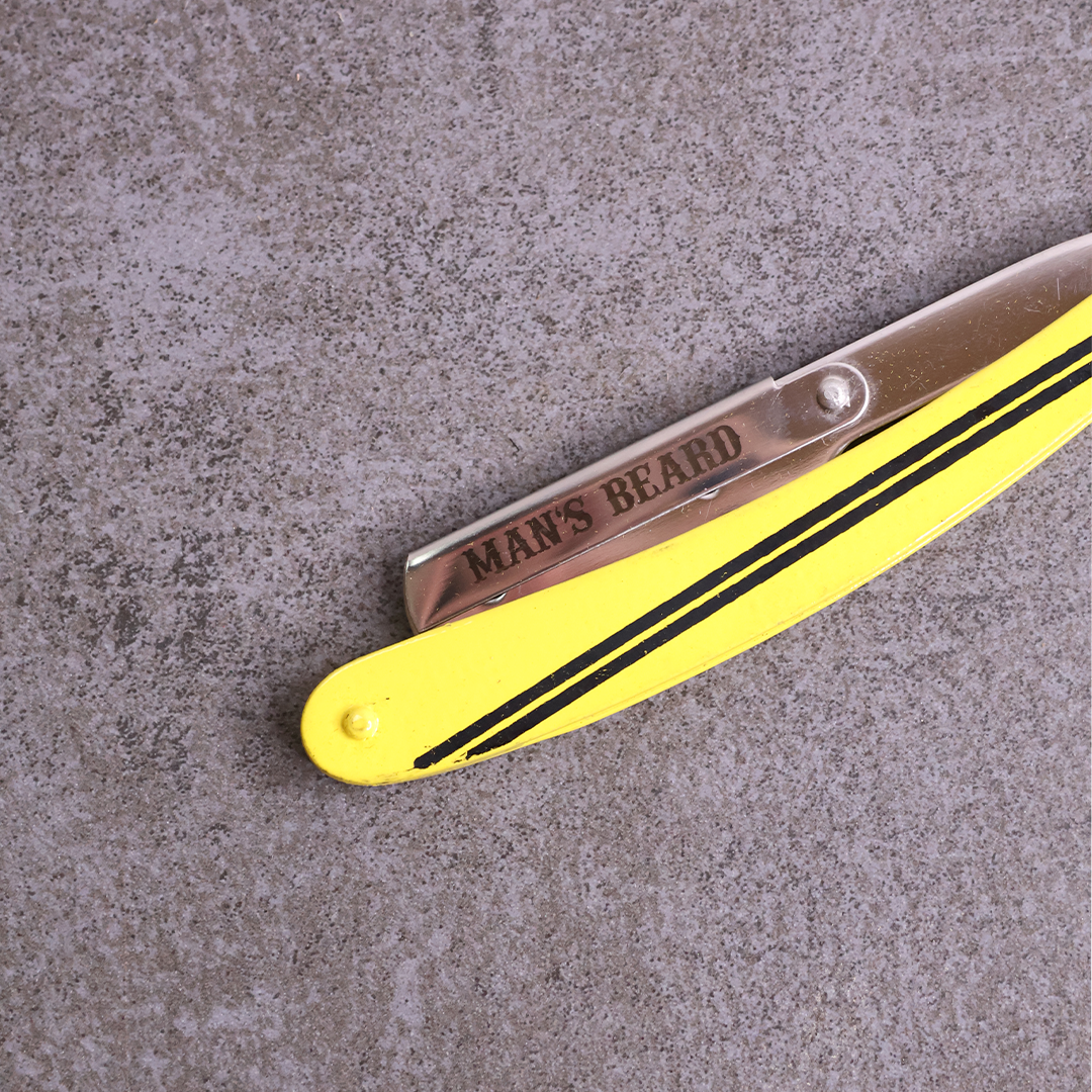 man-s-beard-shavette-jaune-rasoir-barbe-5-lames-trousse image 1