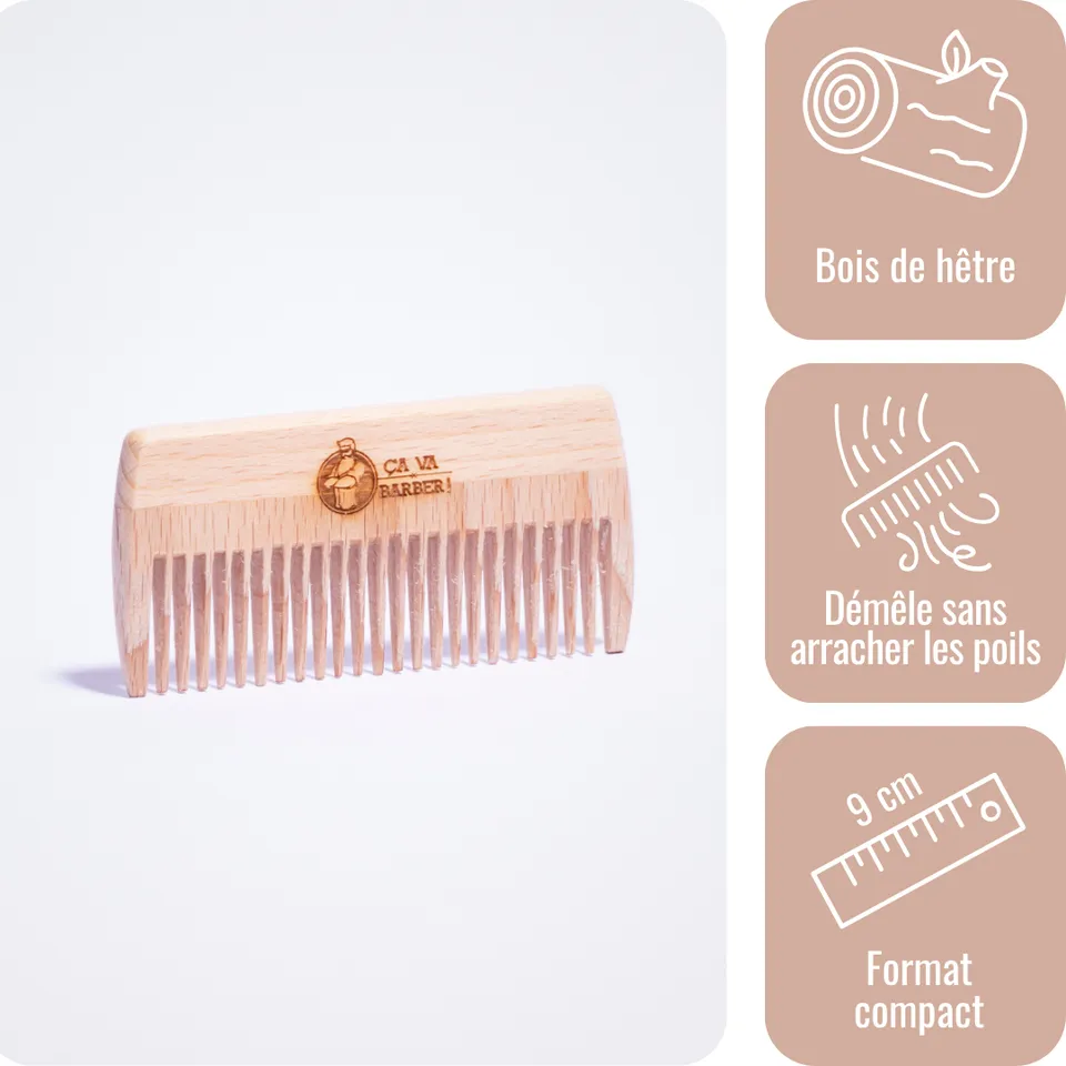 a-va-barber-peigne-barbe-bois-h-tre-rectangle-poche image 1