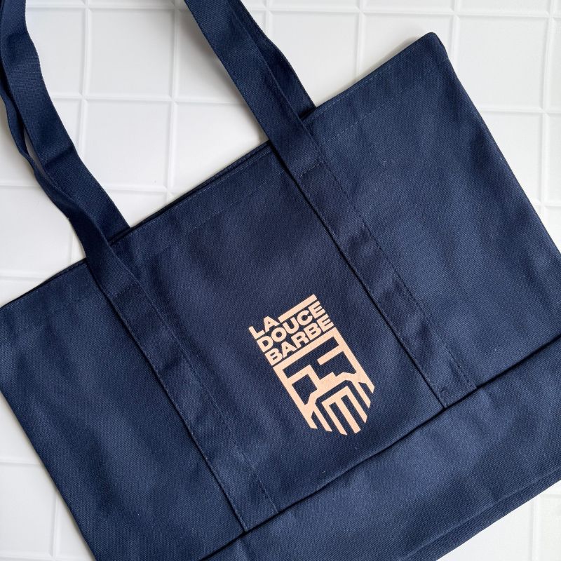 la-douce-barbe-accessoires-barbe-sac-coton-bleu-marine image 2