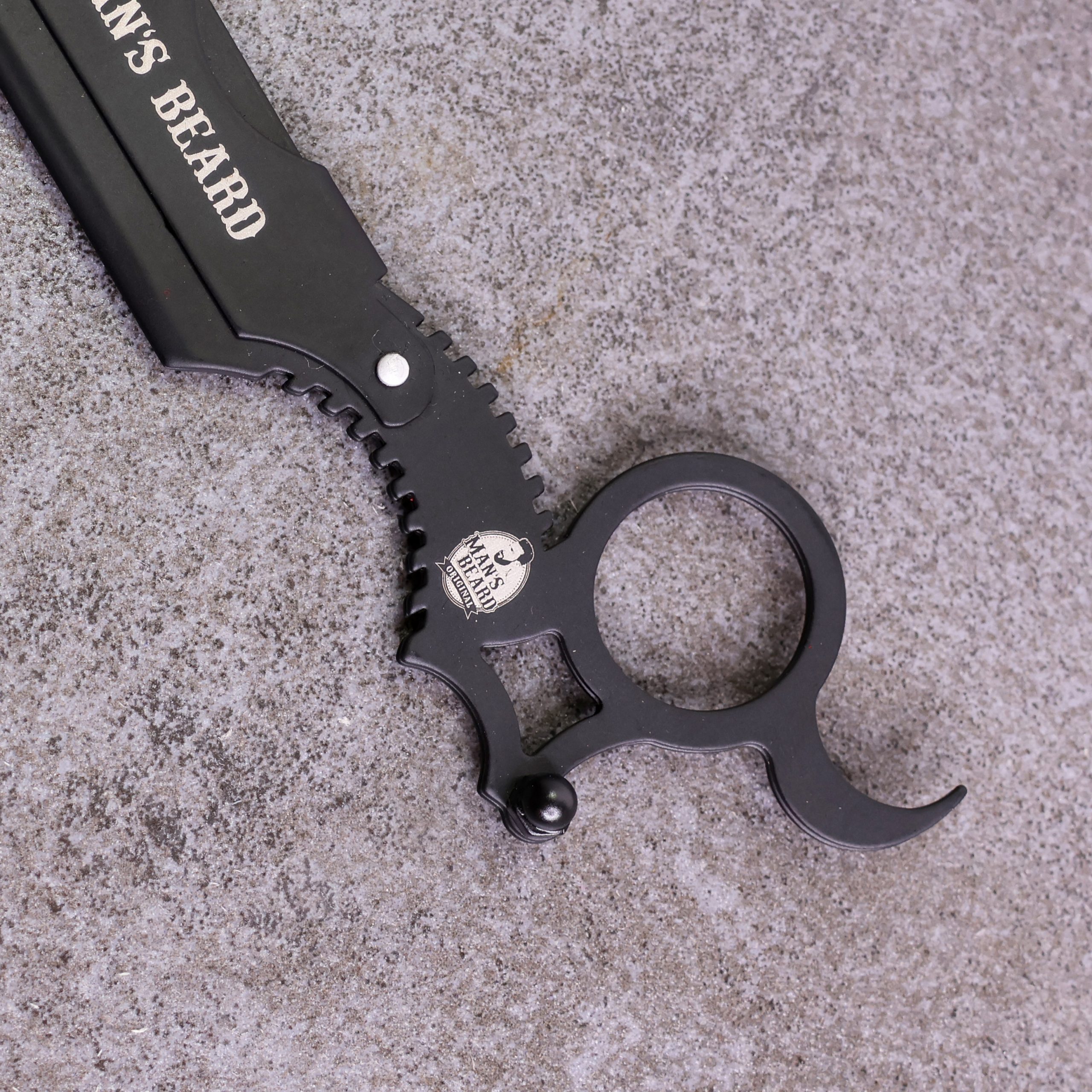 man-s-beard-small-blade-black-shavette-acier-noir-5-lames image 2