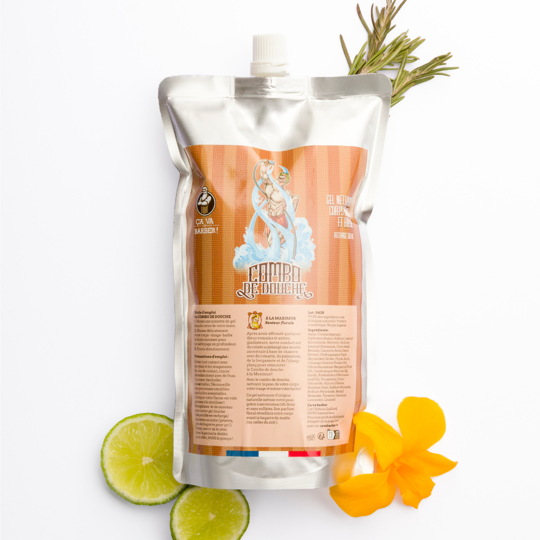 a-va-barber-la-maximus-gel-douche-barbe-250-ml-3-en-1-floral image 2
