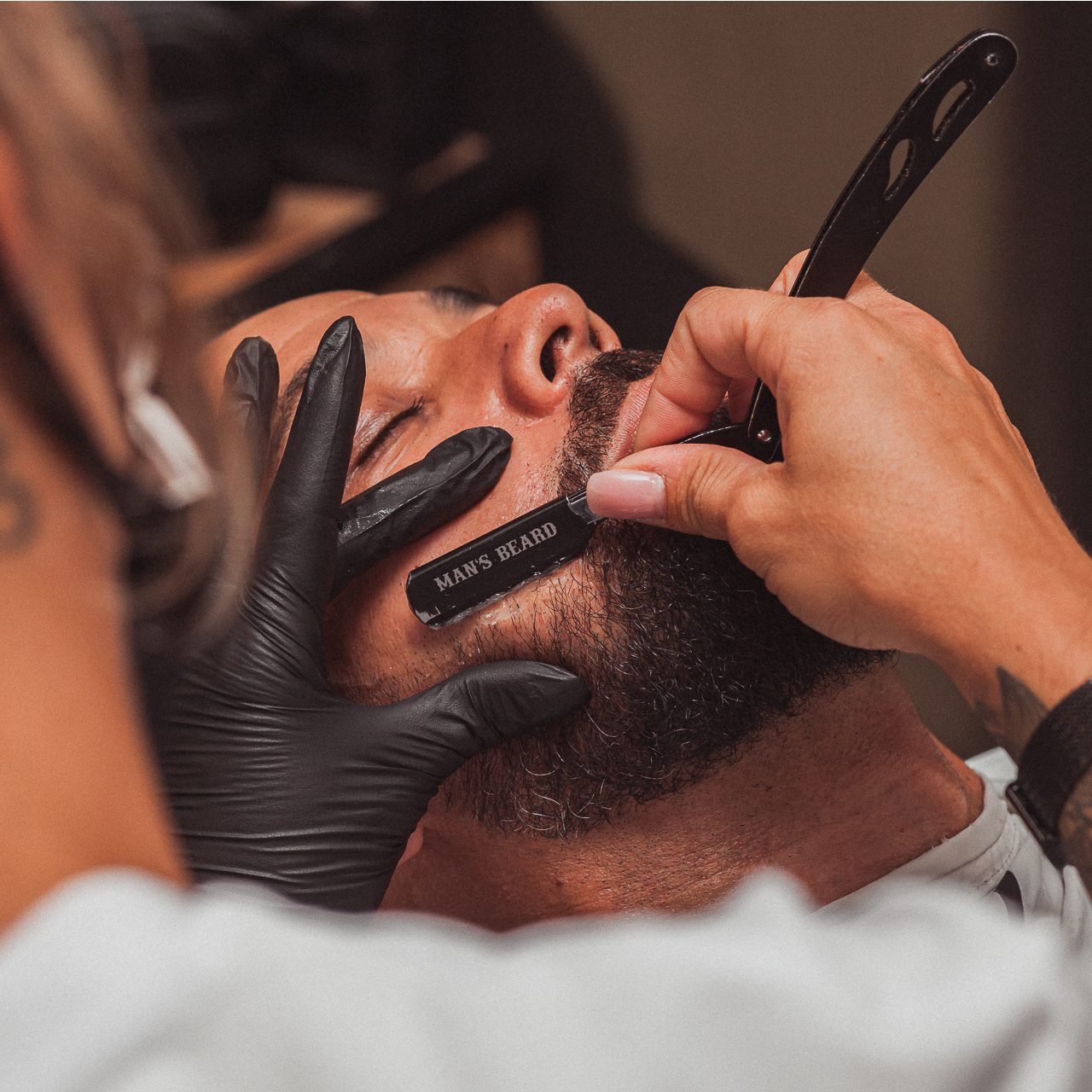 man-s-beard-shavette-pro-barber-rasoir-noire-5-lames image 4